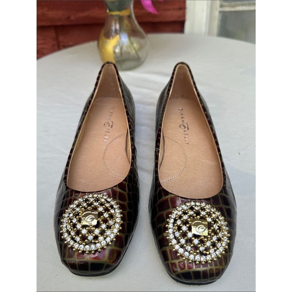 Diana E Kelley Croc Embellished Dress Shoes
